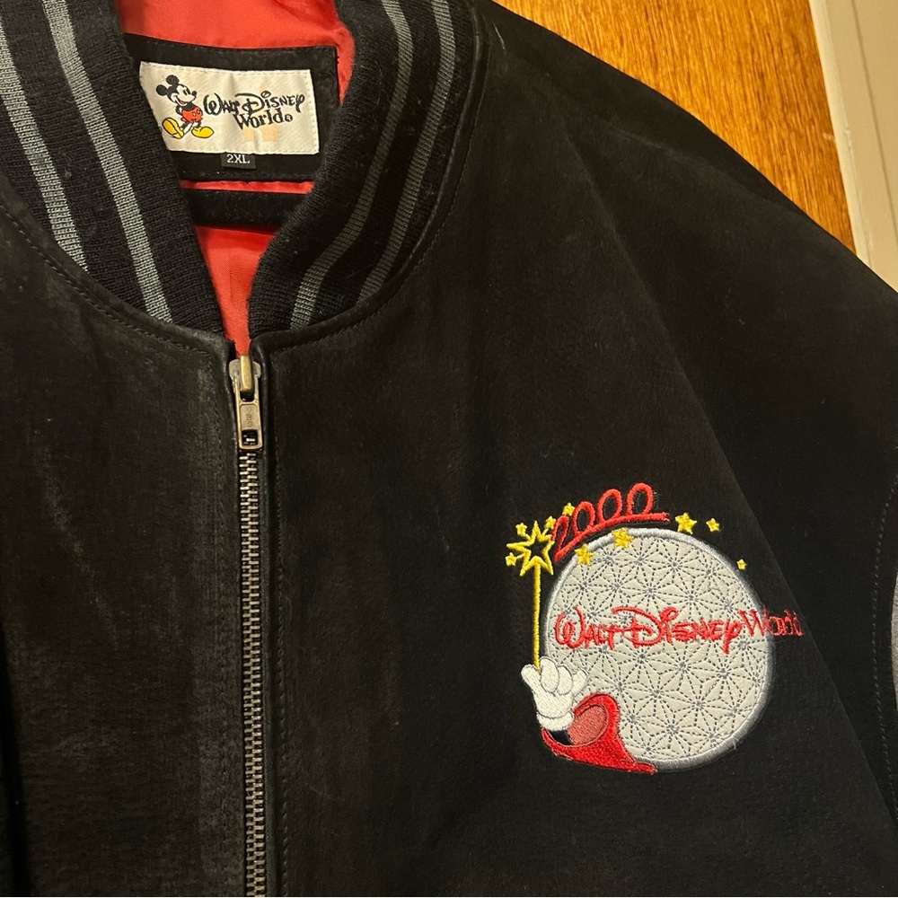 VINTAGE WALT DISNEY WORLD MICKEY MOUSE Bomber Jacket 2XL - Picture 4 of 7